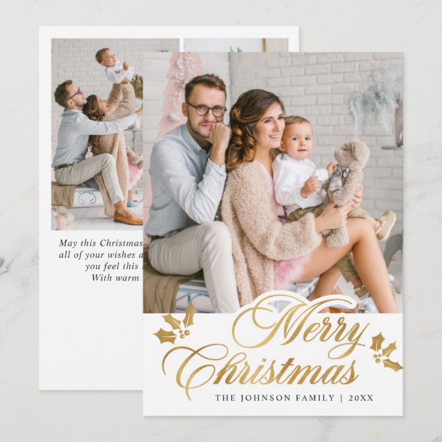 Feliz Navidad 4 saludo (Anverso / Reverso)