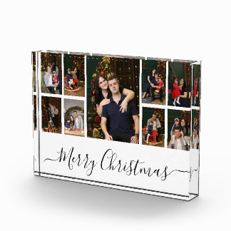 Feliz Navidad 9 Foto Bloque de Decoración de Foto
