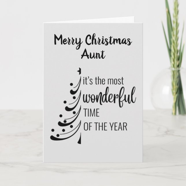 FELIZ NAVIDAD A **AUNT** (Anverso)