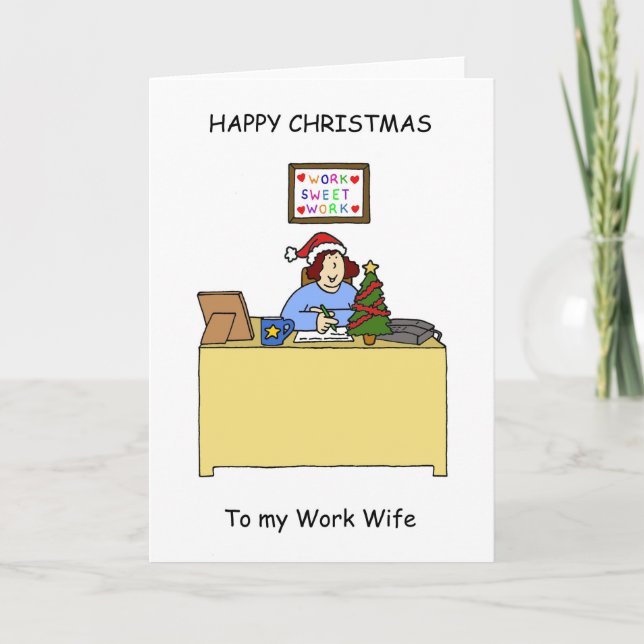 Feliz Navidad a esposa trabajadora (Anverso)