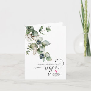 Feliz Navidad a la esposa con tarjeta de marido