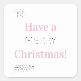 Feliz Navidad a la etiqueta de regalo de la tipogr