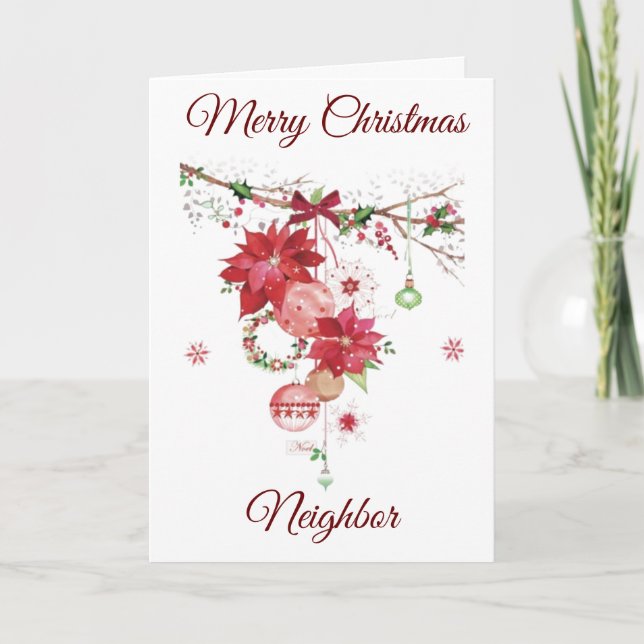 FELIZ NAVIDAD A LA TARJETA DE FESTIVIDAD DE *VECIN (Anverso)