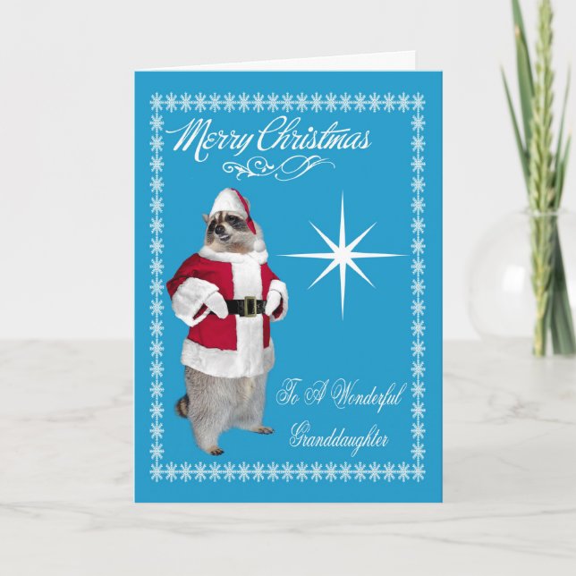 Feliz Navidad A La Tarjeta De Saludo De La Nieta (Anverso)