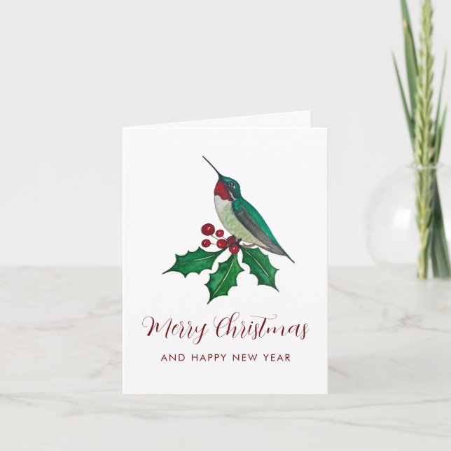 Feliz Navidad a los colibríes  (Anverso)