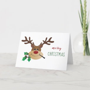 Feliz Navidad a los renos con Mistletoe