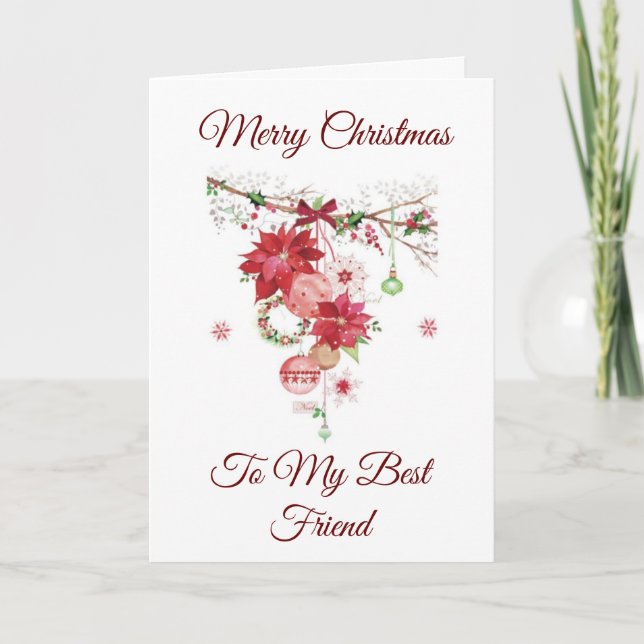 FELIZ NAVIDAD A **MI AMIGO** TARJETA DE VACACIONES (Anverso)