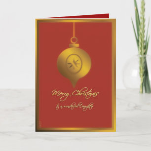 Feliz navidad a mi hija adorno de oro