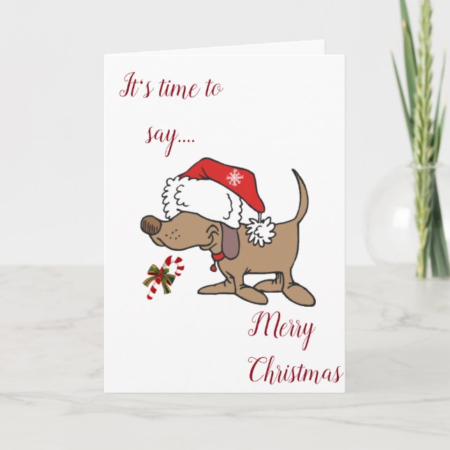 FELIZ NAVIDAD A MI ****PROFESOR**** (PERRO SANTA) (Anverso)