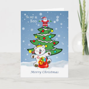 Feliz Navidad a mi tarjeta de hijo