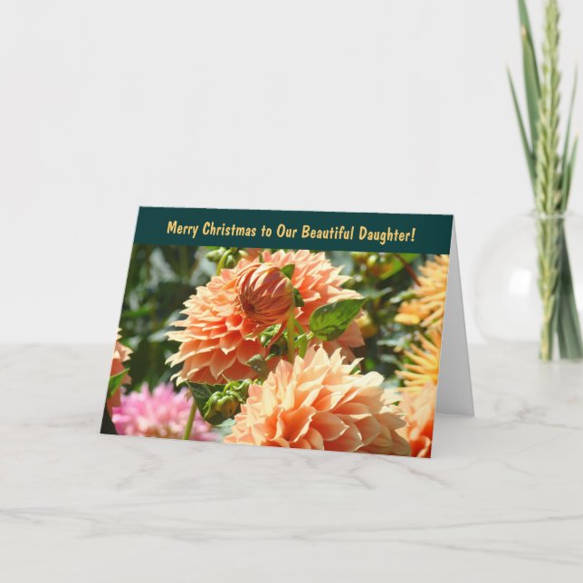 ¡Feliz Navidad a nuestra bella hija! Tarjetas (Anverso)