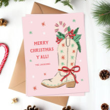 Feliz Navidad a Todos Botas de Vaquero