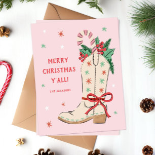 Feliz Navidad a Todos Botas de Vaquero 