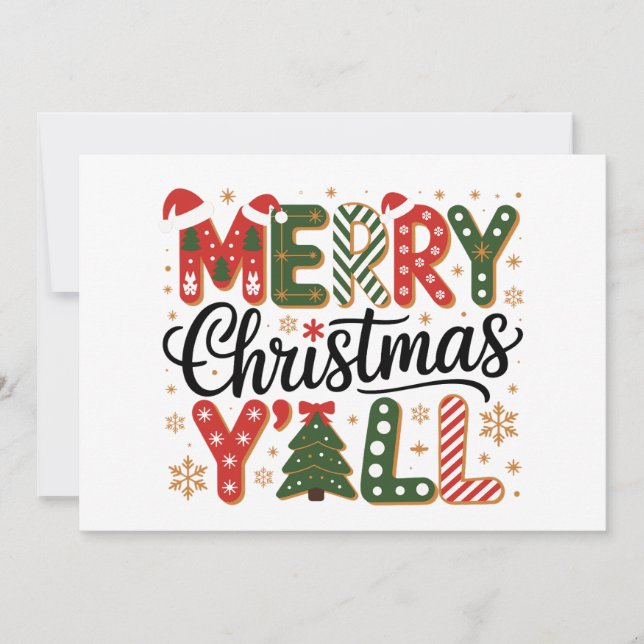 Feliz Navidad a todos Fiesta sureña de vacaciones (Anverso)