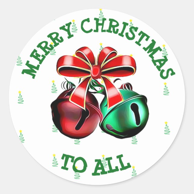 FELIZ NAVIDAD A TODOS LOS Pegatinas de tarjetas Ji (Anverso)