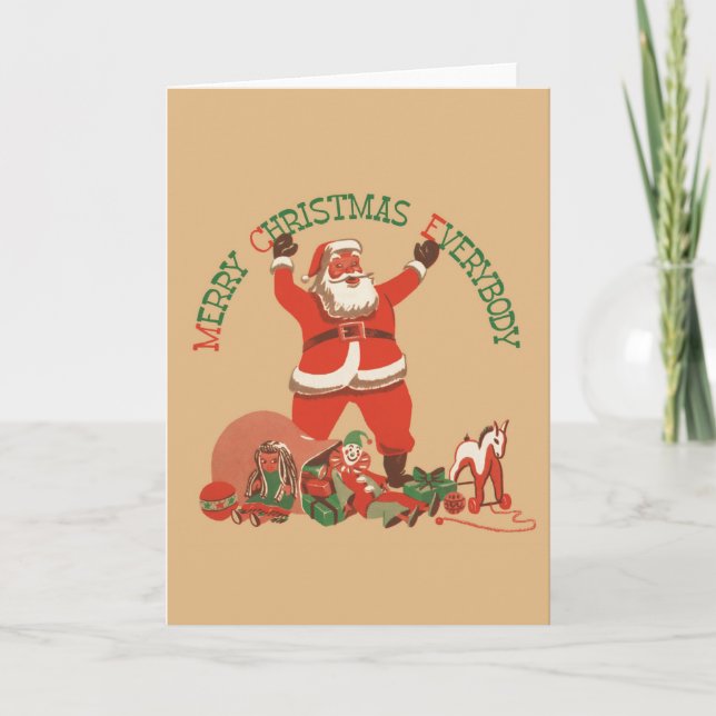 ¡Feliz Navidad a Todos! Santa Claus Vintage (Anverso)