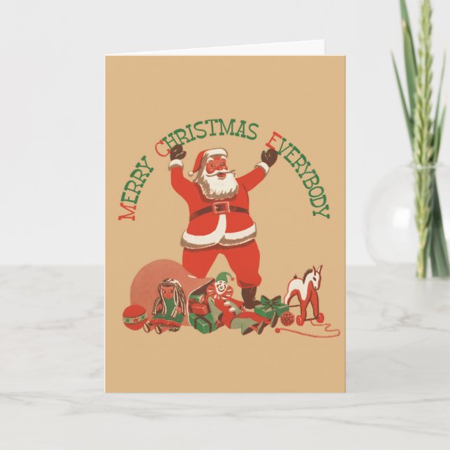 ¡Feliz Navidad a todos! Vintage Santa Claus (Anverso)