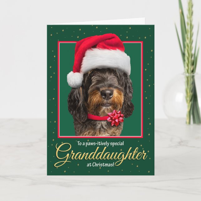 Feliz Navidad Abuela Bernedoodle Dog (Anverso)