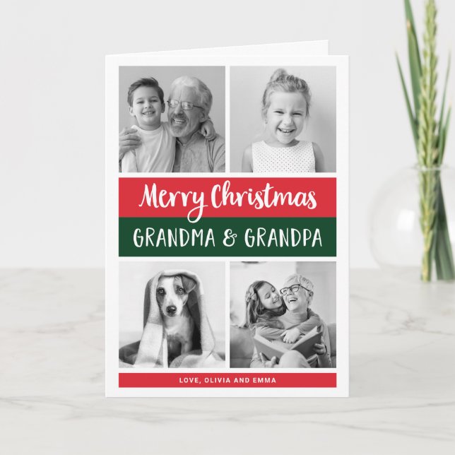 Feliz Navidad Abuela | Cuadrícula de fotos (Anverso)