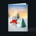 Feliz Navidad Abuela Marshmallow Snowman<br><div class="desc">Este pequeño y dulce muñeco de nieve con los brazos pretzel y un poco de bufanda de fieltro rojo afuera en un día de invierno es una manera linda de desearle a tu nieta una Feliz Navidad.</div>