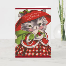 Feliz Navidad Abuela Vintage Kitty