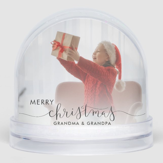 Feliz Navidad Abuela y abuelo Personalizado de fot (Anverso)
