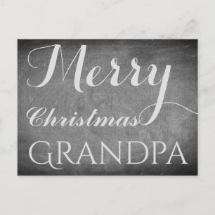 Feliz Navidad Abuelo Chalkboard Typografía