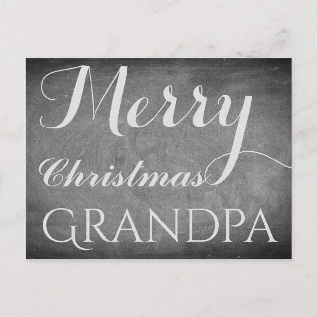 Feliz Navidad Abuelo Chalkboard Typografía (Anverso)