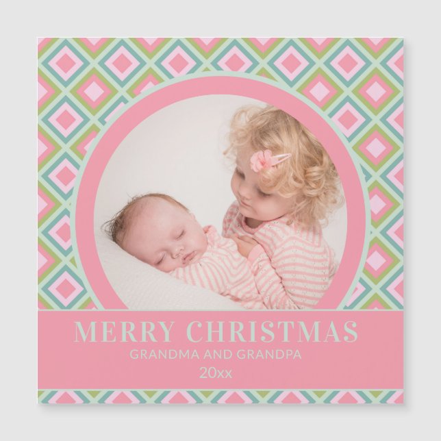 Feliz Navidad Abuelos Foto Pastel (Anverso)