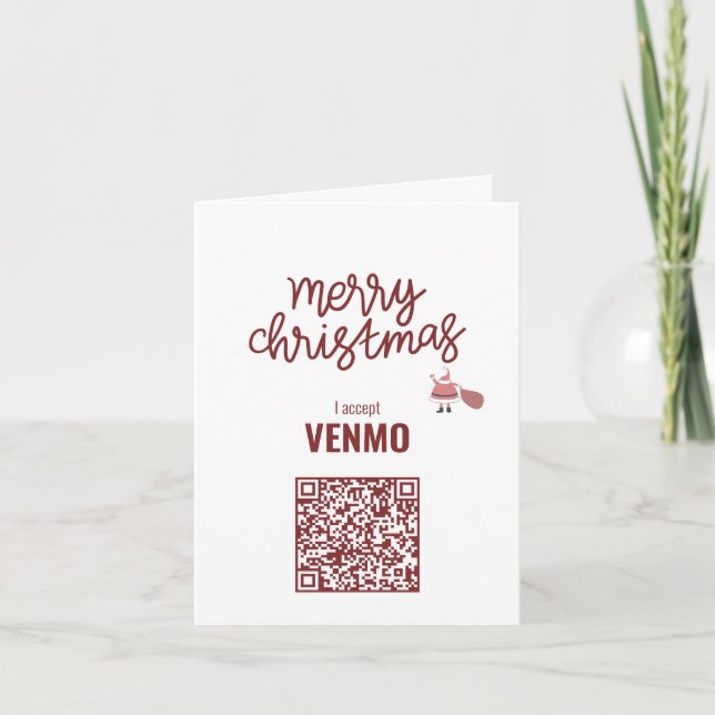 Feliz Navidad Acepto la tarjeta de vacaciones pleg (Anverso)