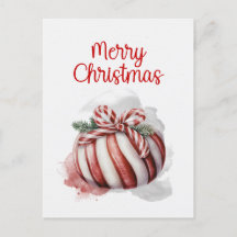 Feliz Navidad acuarela Candy Cane Candy