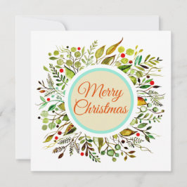 Feliz Navidad acuarela Wreath Vibrant 2.0