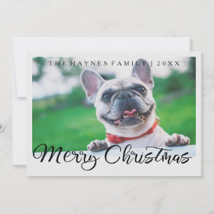 Feliz Navidad Add Photo Black and Gold Look Dot