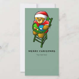 Feliz Navidad adorable de osito de peluche