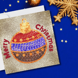 Feliz Navidad - adorno brillante con lentejuelas