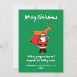 Feliz Navidad Africano-Estadounidense Papá Noel