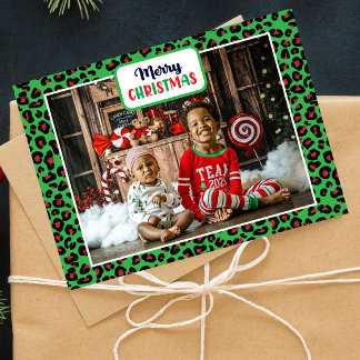 Feliz Navidad (agrega tu propia foto) Leopard Prin