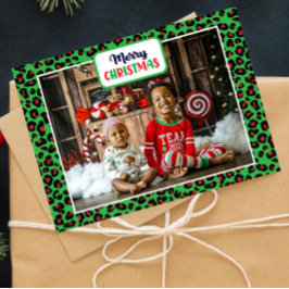 Feliz Navidad (agrega tu propia foto) Leopard Prin