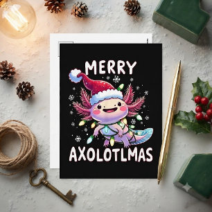 Feliz Navidad Ajolote Luces Arbol de Ajolotlmas
