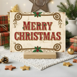 Feliz Navidad al estilo Western Retro