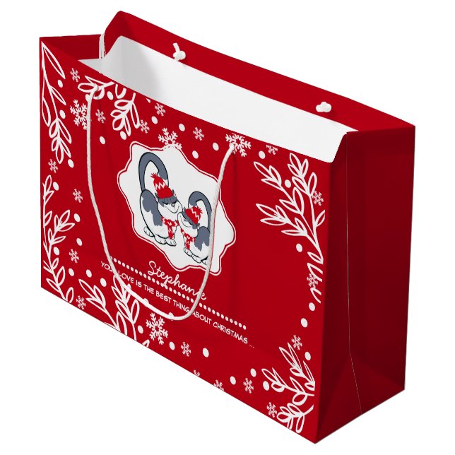 Feliz Navidad al que amo. Bolsas de regalo (Angulo Anverso)