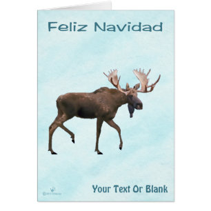 Feliz Navidad - Alce De Toro En Nieve