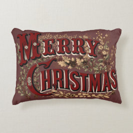 Feliz Navidad Almohada de acento decorativo