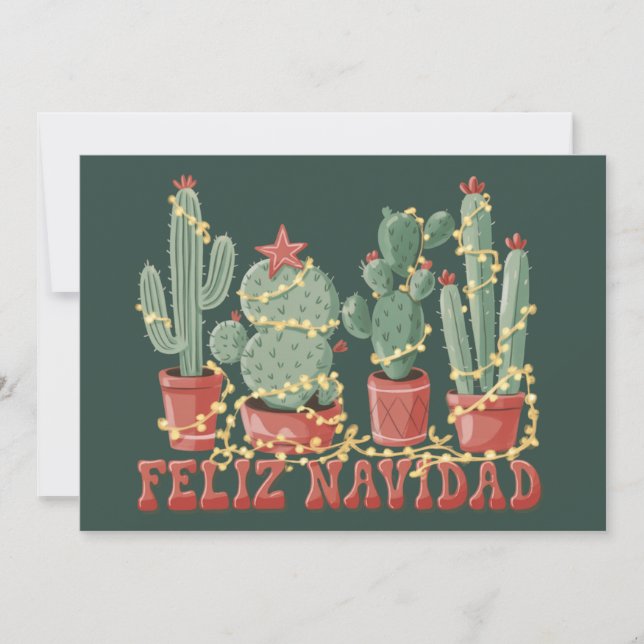 Feliz Navidad Amante Del Cactus Vaquero De Navidad (Anverso)