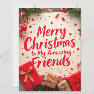 Feliz Navidad Amigos Increíbles Tipografía Festiva