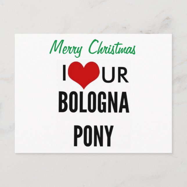 Feliz NAVIDAD AMO TU BOLOGNA PONY (Anverso)