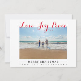 Feliz Navidad Amor Alegría Paz Tipografía Foto