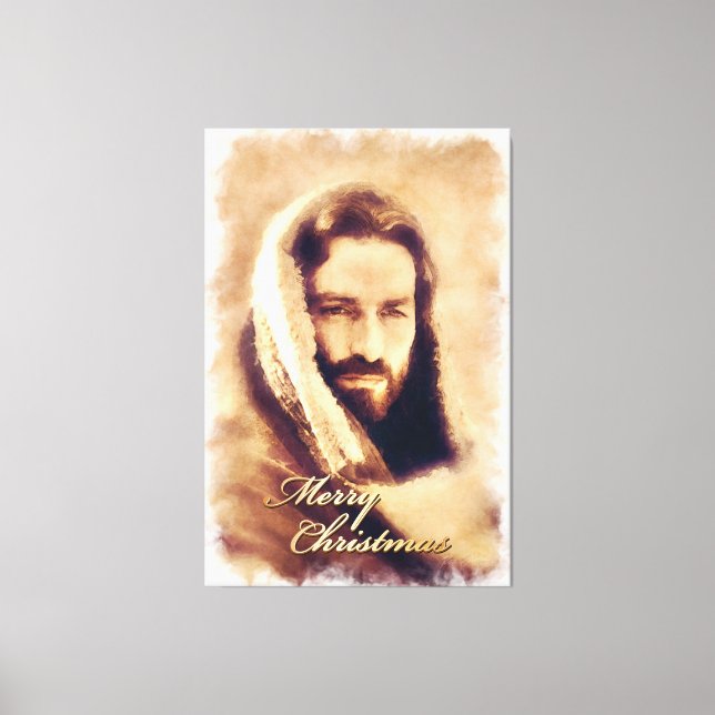Feliz Navidad Amor Jesús Lienzo Envuelto (Anverso)