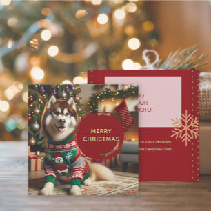 Feliz Navidad Añadir Hasta 2 Fotos Tarjeta De Salu
