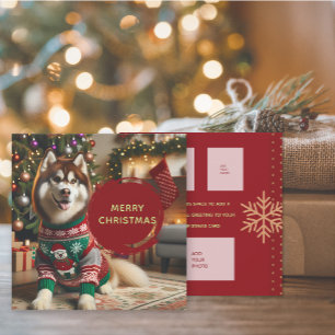 Feliz Navidad Añadir Hasta 4 Fotos Tarjeta De Salu